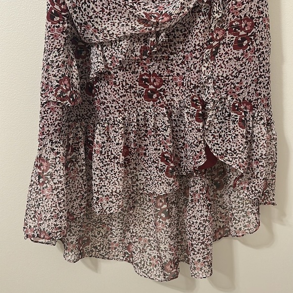 Shoshanna Womens Elnora Short Sleeve Midi Dress Boysenberry Floral Sz 12 Elegant - Picture 9 of 16